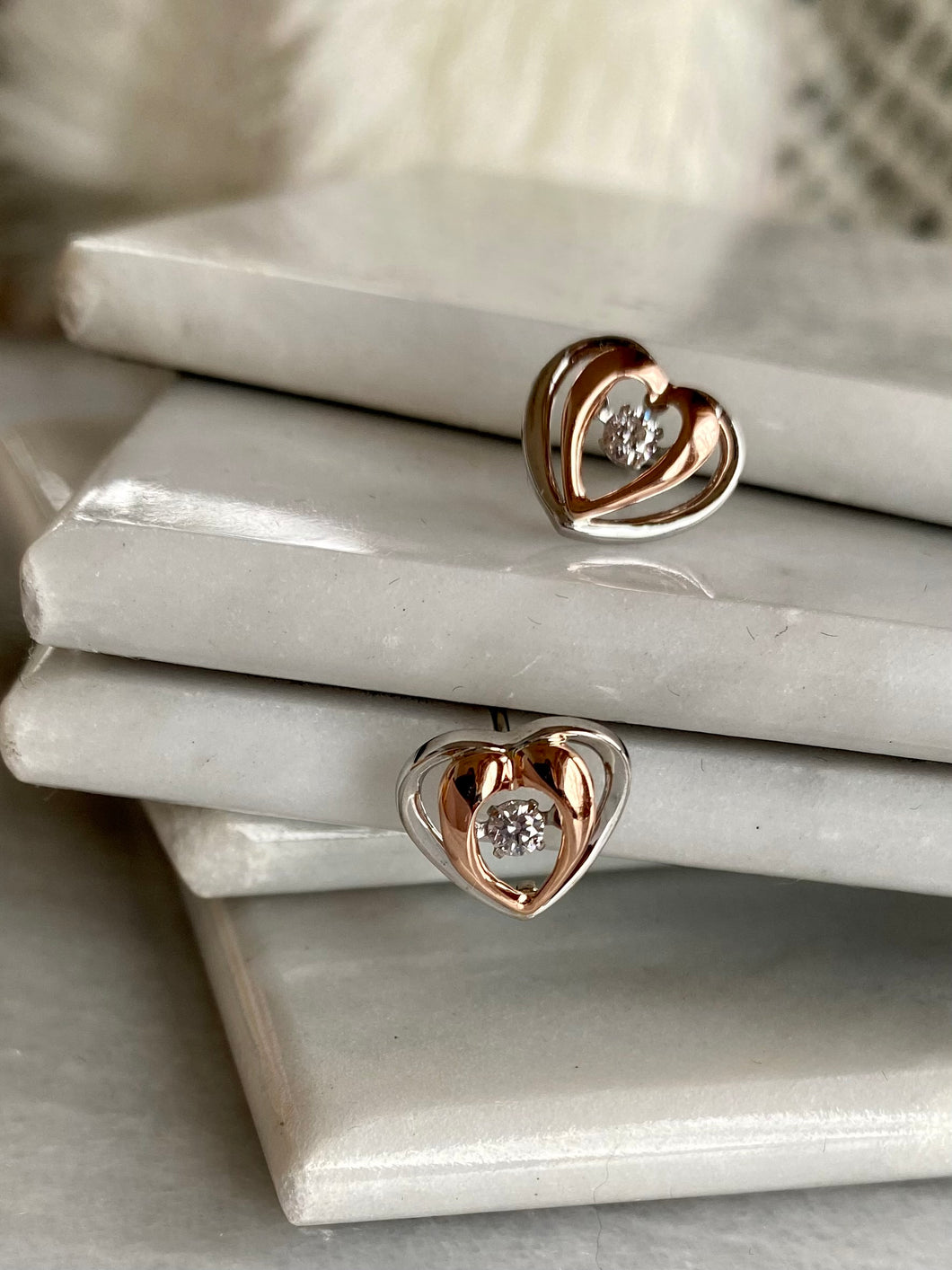 Diamond Pulse Heart Earring