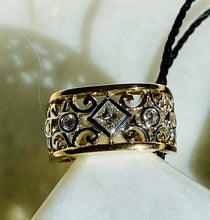 Load image into Gallery viewer, Two-tone Gold and Diamond Band

