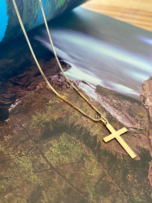 Men's Gold Chain and Cross