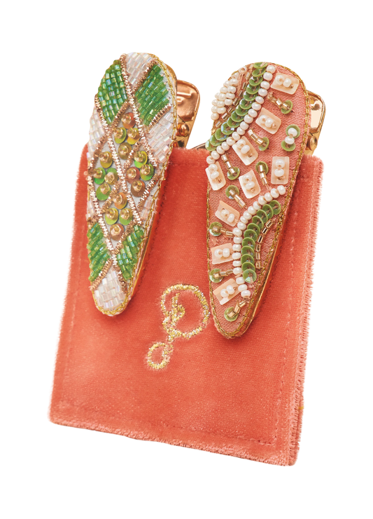 Jewelled Hair Clips (Set of 2)