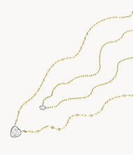 Load image into Gallery viewer, Fossil Sadie Tokens Of Affection Two-Tone Stainless Steel Chain Necklace
