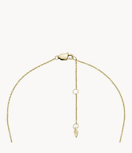 Fossil Drew Gold-Tone Stainless Steel Station Necklace