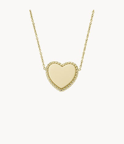 Fossil Drew Gold-Tone Stainless Steel Station Necklace