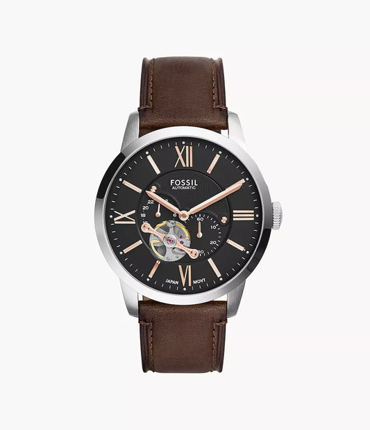 Townsman Automatic Leather Watch Brown