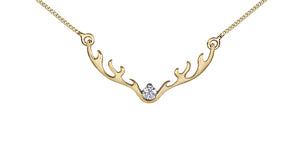 Diamond Antler Necklace
