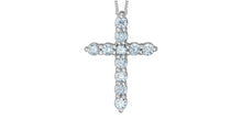 Load image into Gallery viewer, Cross Lab Grown Diamond Necklace
