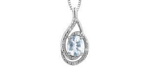 Silver Birthstone Necklace