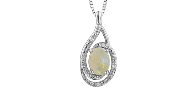 Silver Birthstone Necklace