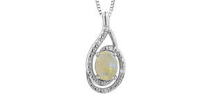 Silver Birthstone Necklace