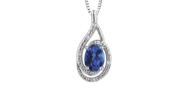Silver Birthstone Necklace