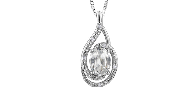 Silver Birthstone Necklace