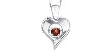 Load image into Gallery viewer, Silver Heart Birthstone Necklace
