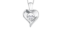 Load image into Gallery viewer, Silver Heart Birthstone Necklace
