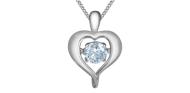 Lab Grown Diamond  Heart Pendant and Necklace
