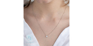 Bezel set Lab Grown Diamond Pendant and Necklace