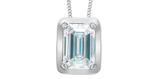Radiant Cut Lab Grown Diamond Necklace
