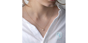 Tear Drop Lab Grown Diamond Necklace