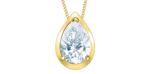 Tear Drop Lab Grown Diamond Necklace