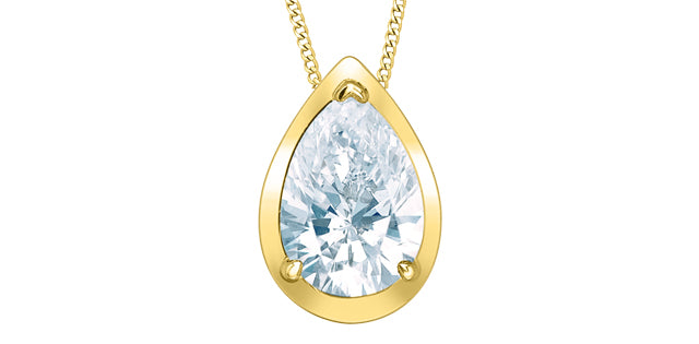 Tear Drop Lab Grown Diamond Necklace
