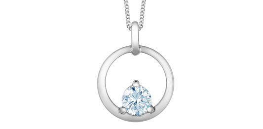 Open Circle Lab Grown Diamond Necklace