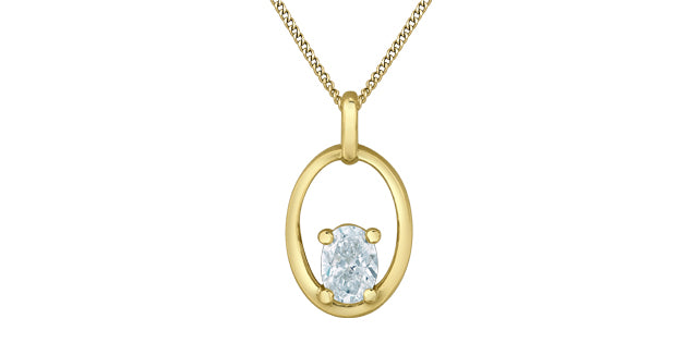 Oval Lab Grown Diamond Necklace