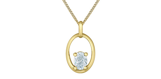 Oval Lab Grown Diamond Necklace