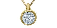 Load image into Gallery viewer, Bezel set Lab Grown Diamond Pendant and Necklace
