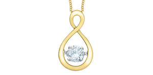 Lab Grown Diamond  Infinity Pendant and Necklace