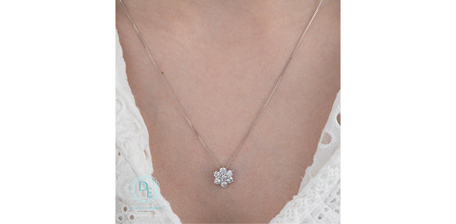 Flower Cluster Lab Grown Diamond Pendant
