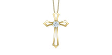 Load image into Gallery viewer, Cross Lab Grown Diamond Necklace
