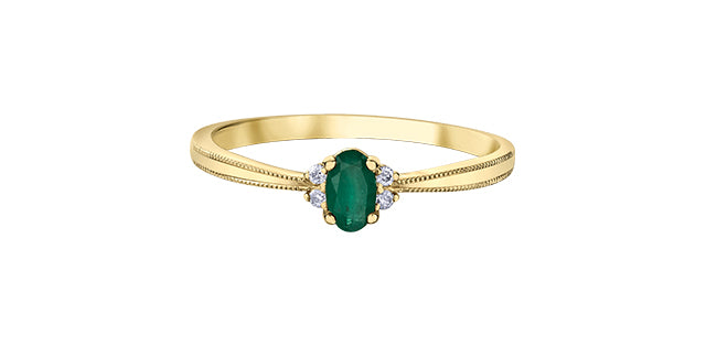 Emerald and Diamond Ring