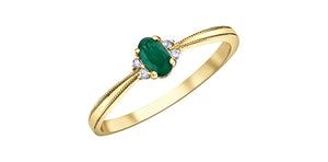 Emerald and Diamond Ring