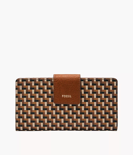 Logan Tab Clutch - Multi Brown