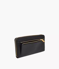 Load image into Gallery viewer, Logan RFID Zip Around Clutch - Black
