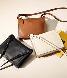 Taryn Leather Crossbody Bag - Brown