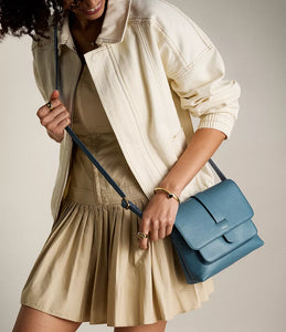 Kinley Leather Small Flap Crossbody Bag