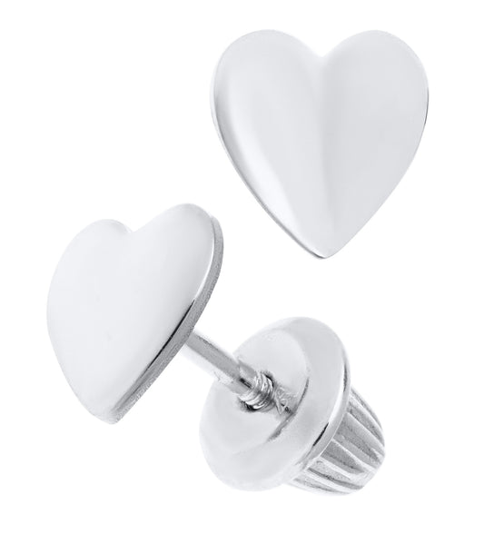 Children's Sterling Silver Heart Earrings