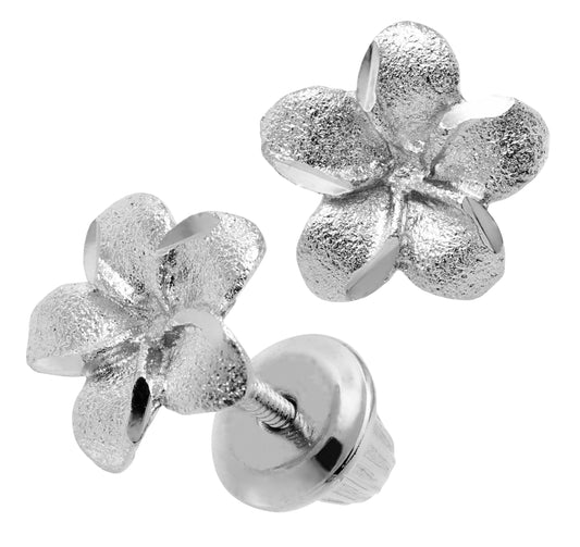 Children's Silver Flower Earrings