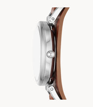 Load image into Gallery viewer, Carlie Three-Hand Brown Leather Watch
