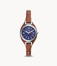 Load image into Gallery viewer, Carlie Three-Hand Brown Leather Watch
