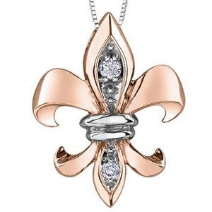 Fleur-De-Lys Diamond Pendant