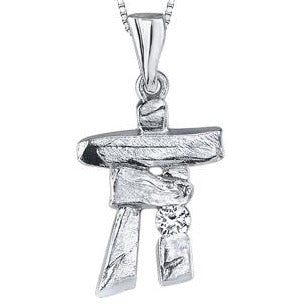 Inukshuk Diamond Pendant