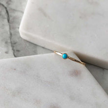 Load image into Gallery viewer, Petite Turquoise Stacking Ring
