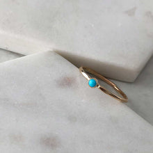 Load image into Gallery viewer, Petite Turquoise Stacking Ring
